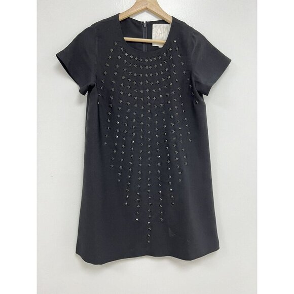 Karta Beaded Women Tunic Black JEWEL Dress  y2K Short Sleeve Size Medium - Picture 3 of 9